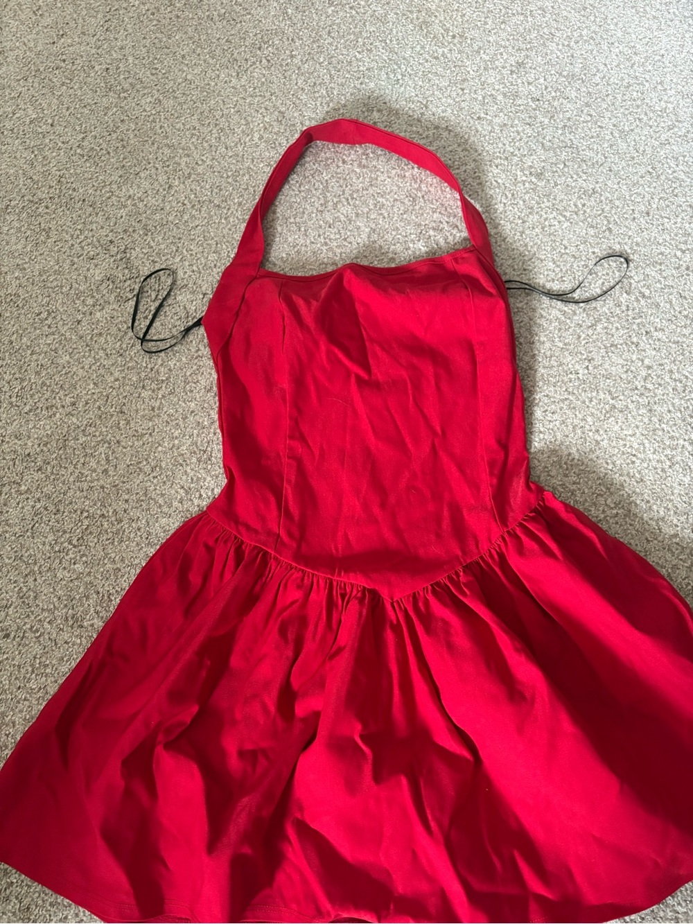 Red Halter Mini Dress - Classic Fit